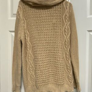 Earth bound sweater with turtle neck scarf !